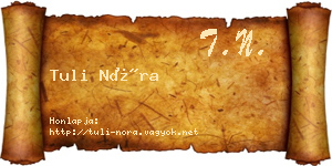 Tuli Nóra névjegykártya