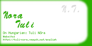 nora tuli business card